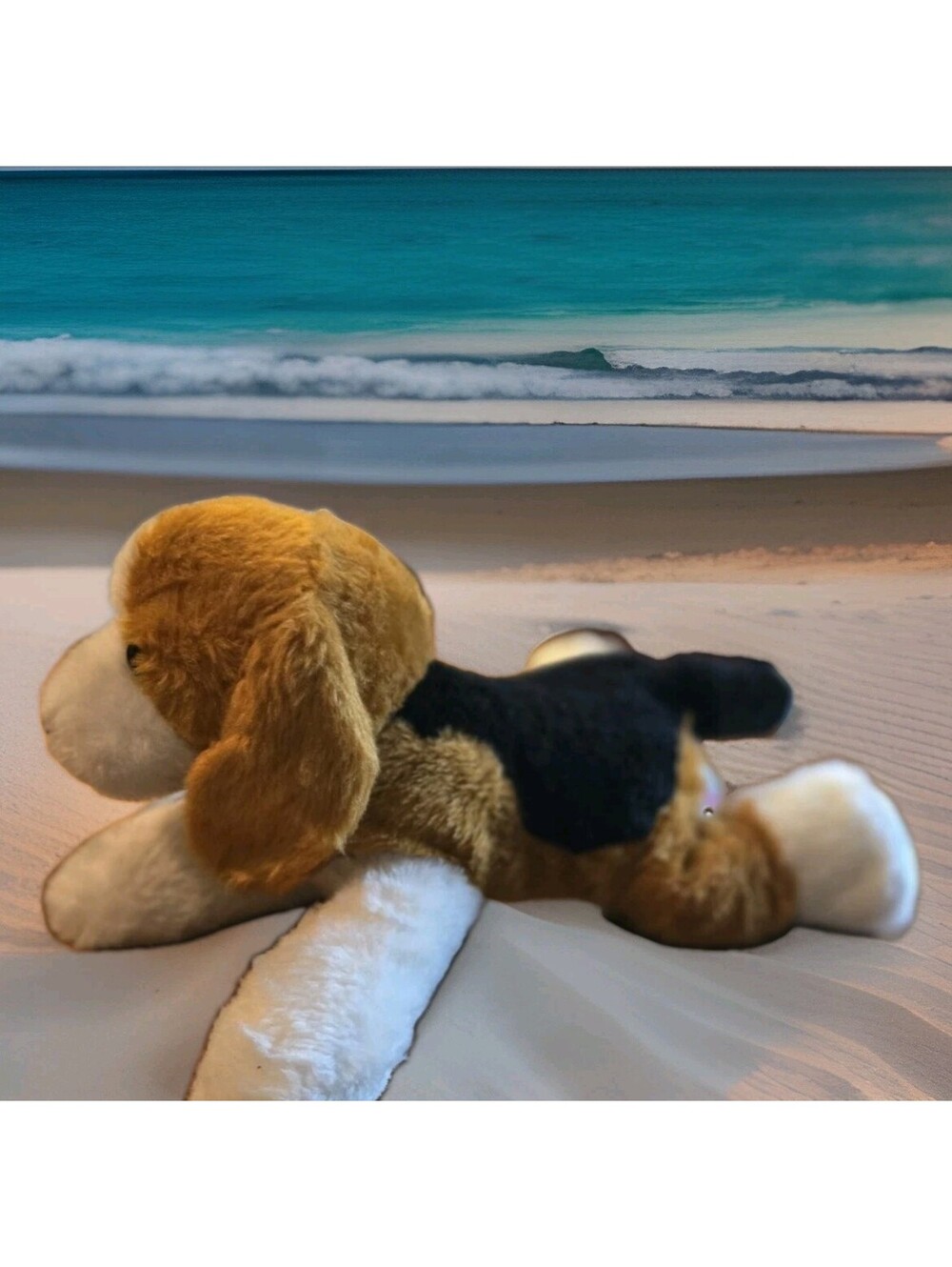 Aurora Plush World Beagle Puppy Dog Plush 12" Black White Brown